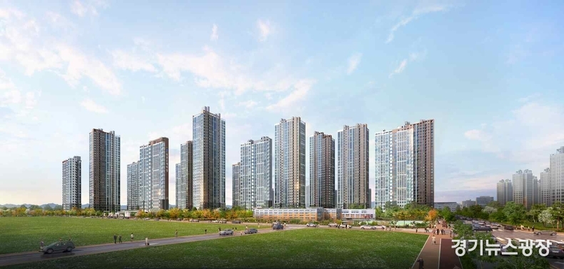 평택 브레인시티 대광로제비앙 모아엘가 투시도.