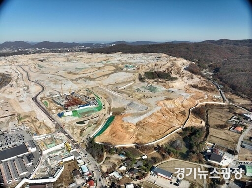 용인반도체클러스터 일반산업단지 공사 전경 모습.