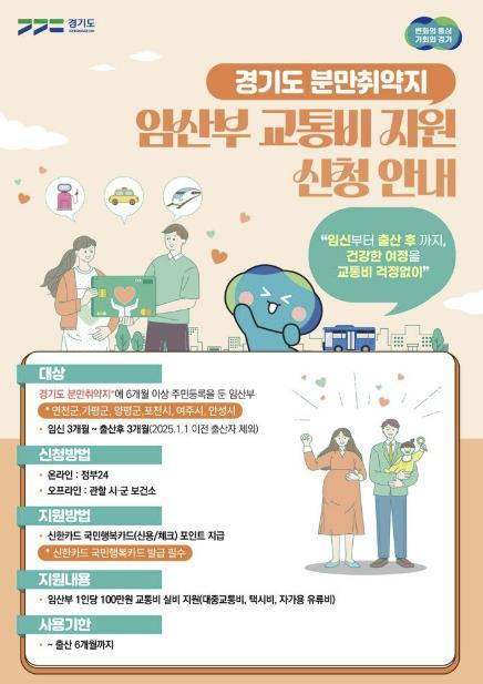 여주시는 임산부들의 병원 방문으로 인한 교통비 부담을 덜어주기 위해, 이달부터 임산부 1인당 최대 100만원을 지원한다.