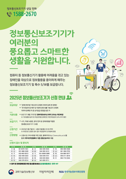 성남시가 장애인에게 정보통신 보조기기 구매 비용을 최대 90% 지원하는 사업을 편다.